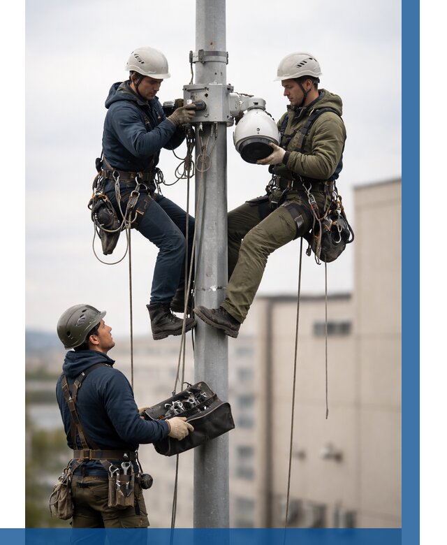 Установка видеокамер на мачте в Петропавловске-Камчатском от 8807 р. | ВЫСОТНИК-Птк
