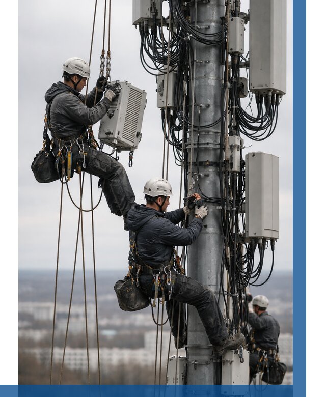 Монтаж оборудования связи на мачте в Петропавловске-Камчатском от 7771 р. | ВЫСОТНИК-Птк