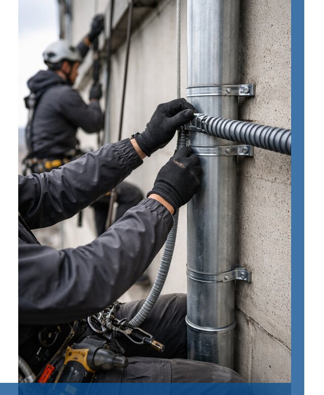 Монтаж гофры для кабеля в Петропавловске-Камчатском от 311 р. | ВЫСОТНИК-Птк