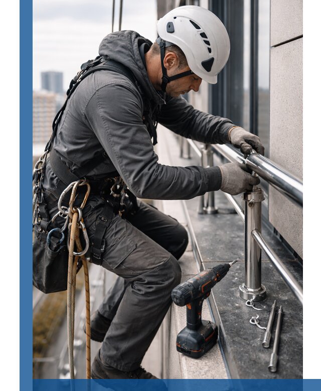 Монтаж ограждений на высоте в Петропавловске-Камчатском для зданий и конструкций