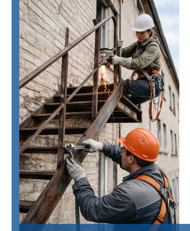 Ремонт и восстановление пожарных лестниц с выездом в Петропавловске-Камчатском