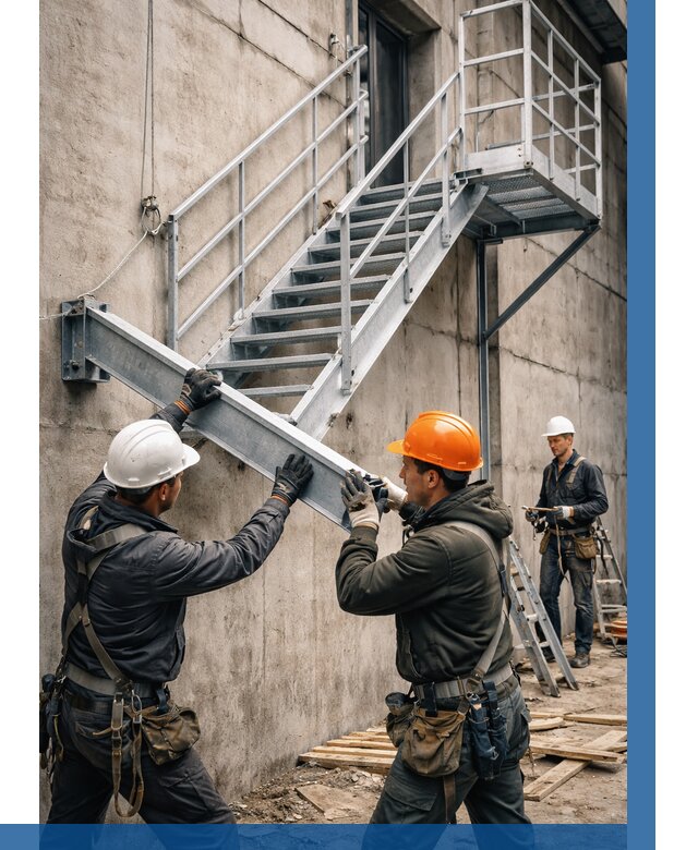 Монтаж металлических лестниц в Петропавловске-Камчатском от 15542 р. | ВЫСОТНИК-Птк