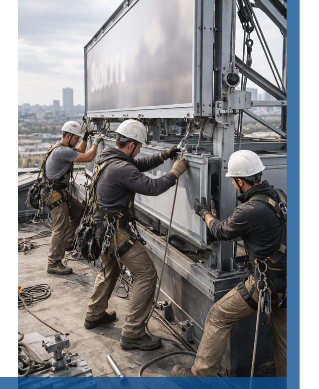 Монтаж крышной рекламной конструкции в Петропавловске-Камчатском от 62166 р.|ВЫСОТНИК-Птк