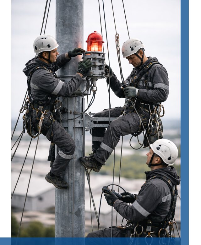 Монтаж заградительных огней в Петропавловске-Камчатском от 8807 р. | ВЫСОТНИК-Птк