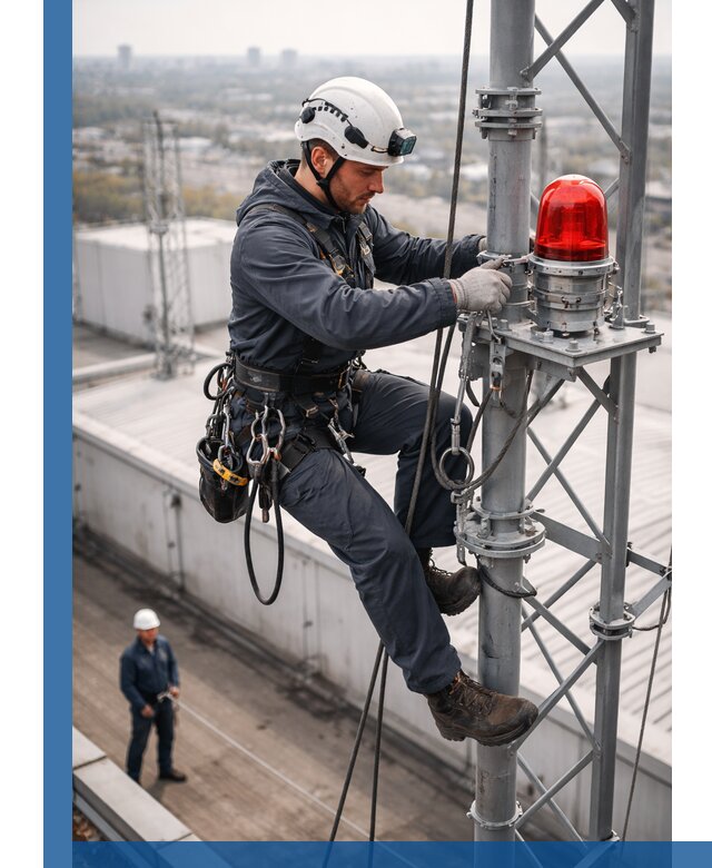 Монтаж заградительных огней и обслуживание объектов в Петропавловске-Камчатском