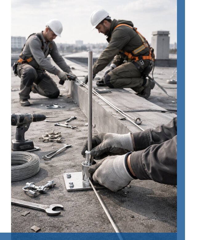 Монтаж молниезащиты на кровле в Петропавловске-Камчатском цена от 25903 р. | ВЫСОТНИК-Птк