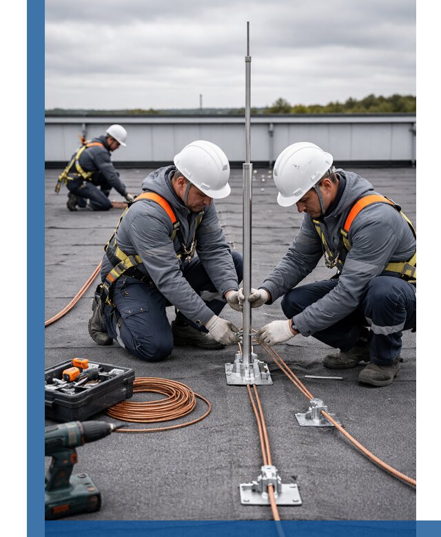 Монтаж молниезащиты на кровле в Петропавловске-Камчатском под ключ с гарантией