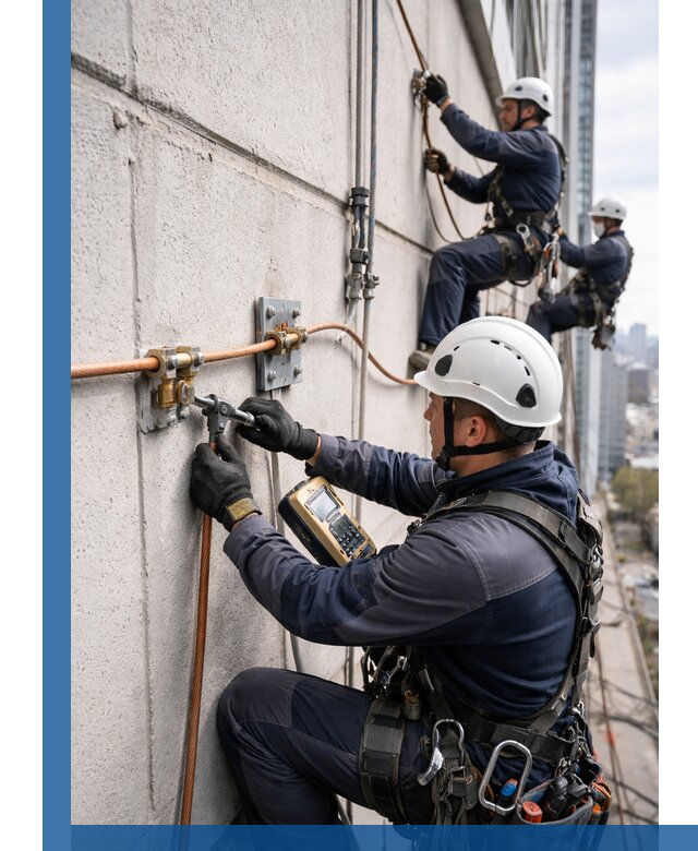 Монтаж системы заземления здания и молниезащиты в Петропавловске-Камчатском