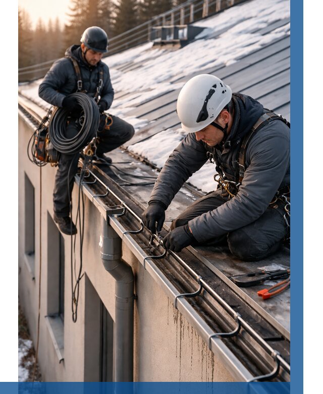 Монтаж греющего кабеля на кровле в Петропавловске-Камчатском от 466 р. | ВЫСОТНИК-Птк