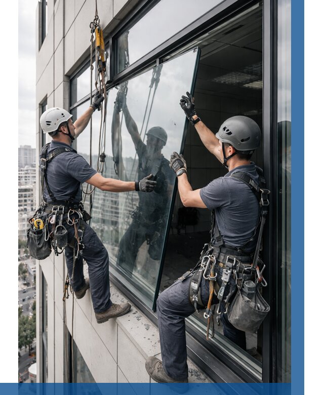 Замена стеклопакетов на высоте в Петропавловске-Камчатском от 5699 р. | ВЫСОТНИК-Птк