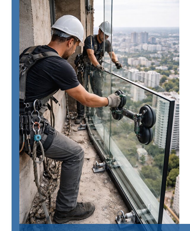 Монтаж стеклянных ограждений под ключ с гарантией в Петропавловске-Камчатском