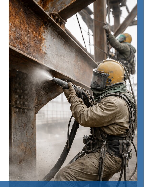 Пескоструйная очистка металлоконструкций в Петропавловске-Камчатском по 622 р.  ВЫСОТНИК-Птк