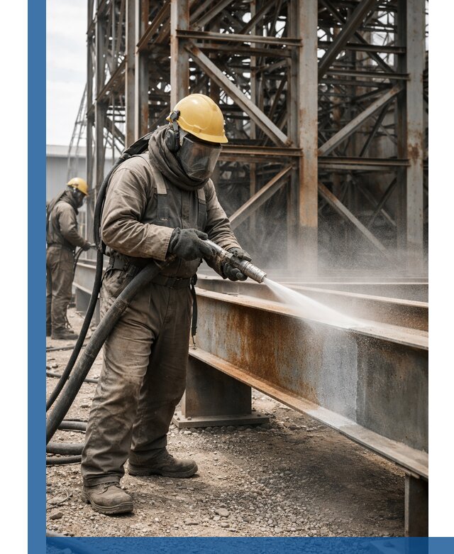 Пескоструйная очистка металлоконструкций в Петропавловске-Камчатском промышленная