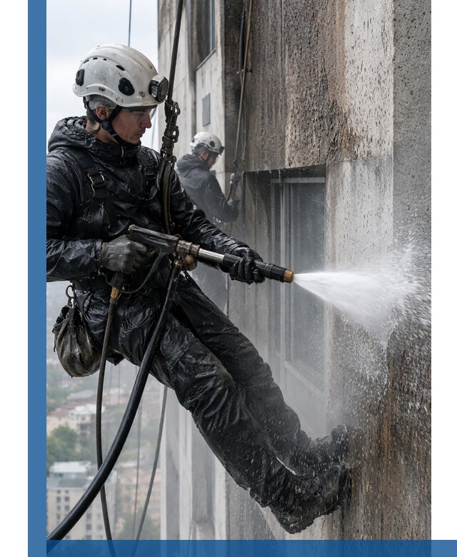 Гидроструйная очистка фасадов и конструкций в Петропавловске-Камчатском