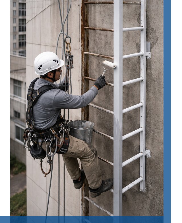 Покраска пожарных лестниц в Петропавловске-Камчатском от 4662 р. | ВЫСОТНИК-Птк