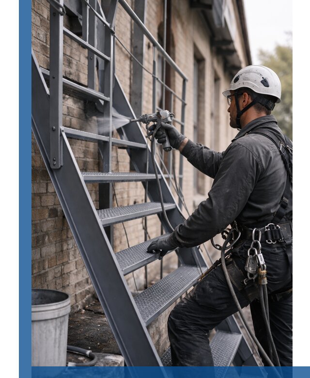 Покраска и антикоррозионная защита пожарных лестниц в Петропавловске-Камчатском