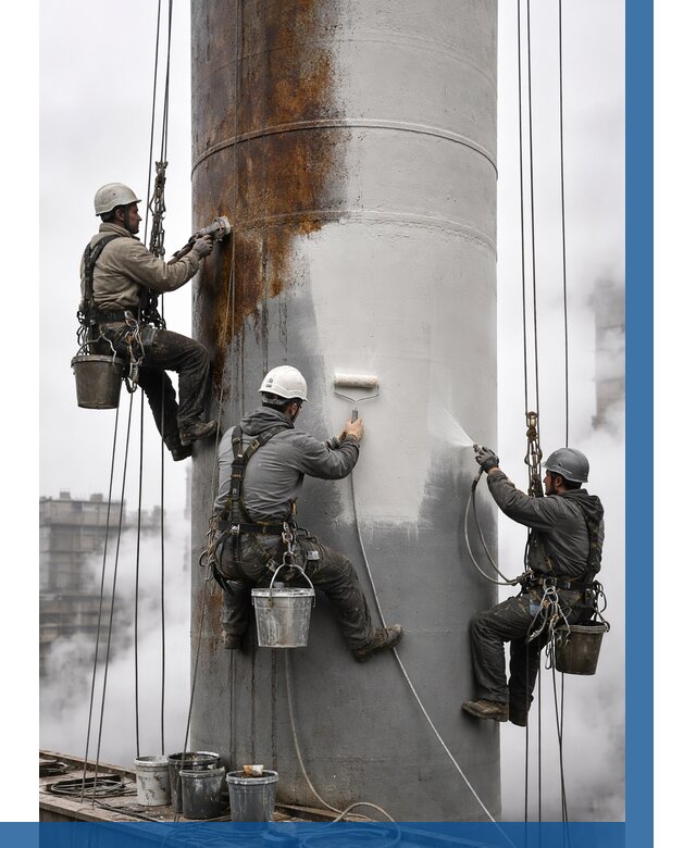 Покраска дымовых труб в Петропавловске-Камчатском от 8807 р. | ВЫСОТНИК-Птк