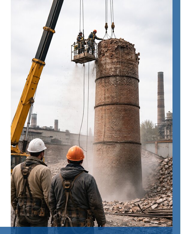 Демонтаж дымовой трубы в Петропавловске-Камчатском от 93249 р. | ВЫСОТНИК-Птк, смета