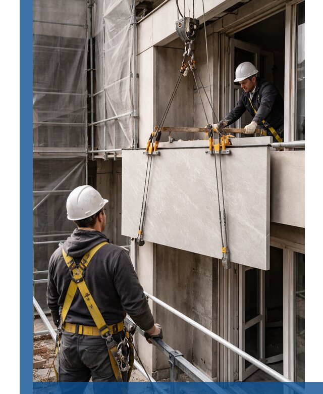 Подъем керамогранита на этаж в Петропавловске-Камчатском грузчиками и техникой