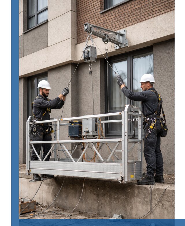 Монтаж и подъем фасадной люльки в Петропавловске-Камчатском с гарантией безопасности