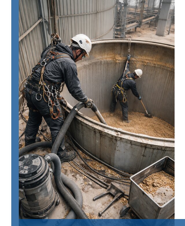 Профессиональная чистка зерновых бункеров в Петропавловске-Камчатском с выездом