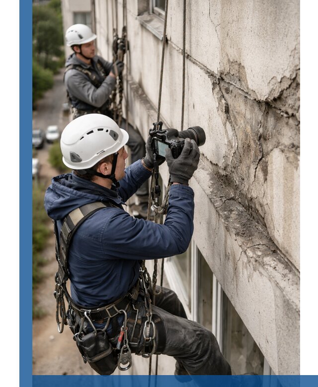Фотофиксация дефектов фасада с высотной съемкой в Петропавловске-Камчатском
