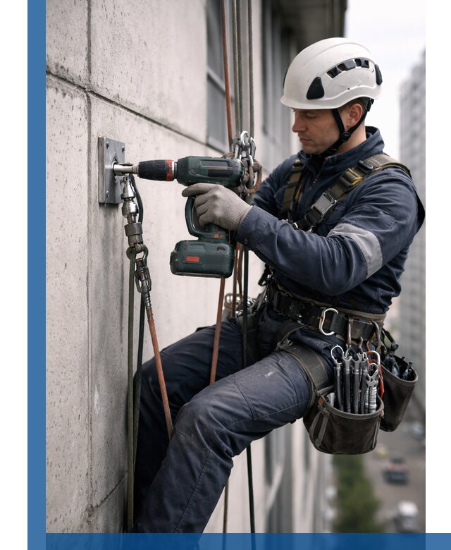 Установка анкерных точек для высотных работ в Петропавловске-Камчатском