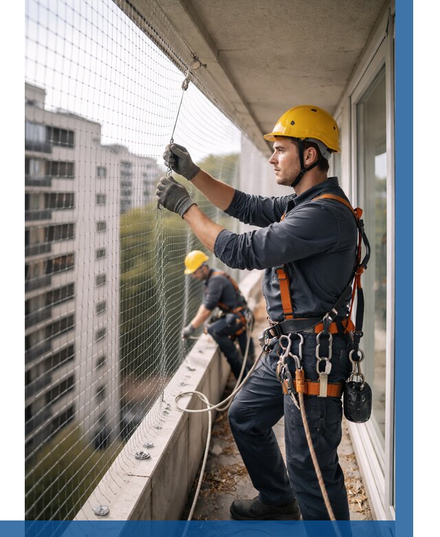 Монтаж сетки от птиц в Петропавловске-Камчатском от 4662 р. | ВЫСОТНИК-Птк