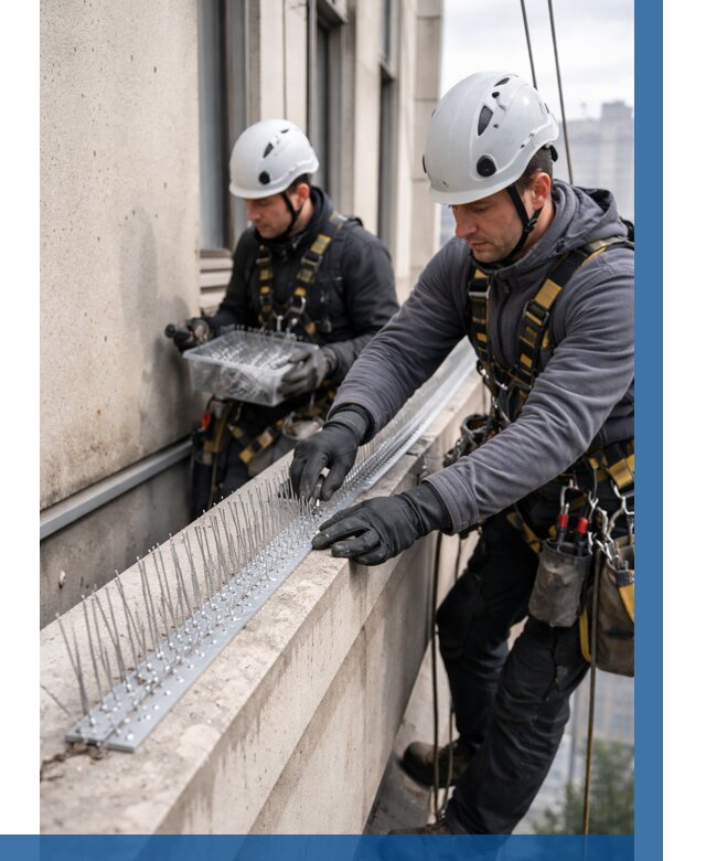 Установка шипов от птиц в Петропавловске-Камчатском от 881 р. | ВЫСОТНИК-Птк